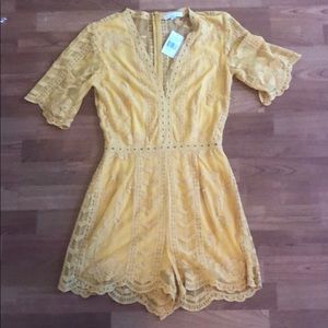 Socialite golden yellow romper